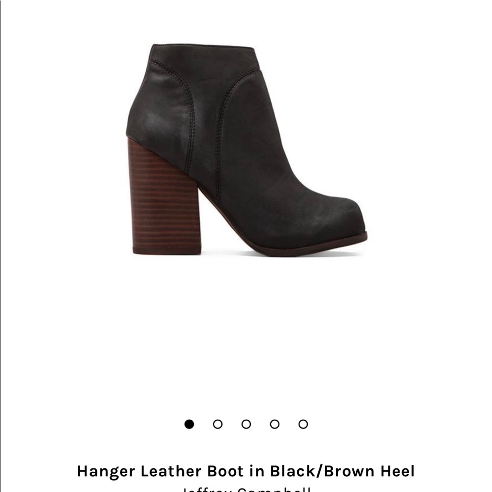 Jeffrey Campbell hanger black leather boots 8